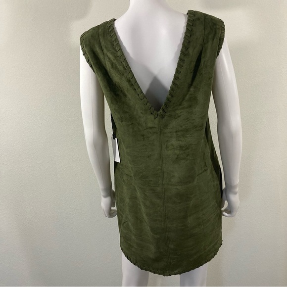 ASTR The Label Faux Suede Olive Green Dress, Size Small, NWT - Picture 3 of 8